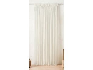Voilage linette non-feu m1 300 x 240 cm à galon - 300x240cm - ivoire