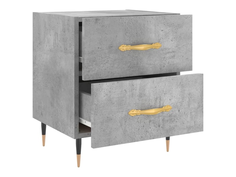  Table de chevet - cabinet de chevet - table de nuit gris béton 40x35x47,5 cm bois d’ingénierie  - Conforama D