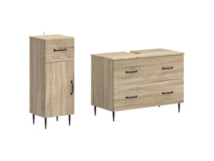 Ensemble de 2 meubles de salle de bain haarlem chêne sonoma cf63164