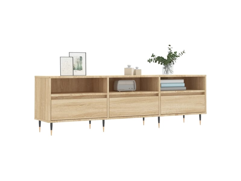  Meuble tv - banc tv - meuble de rangement chêne sonoma 150x30x44,5 cm bois d'ingénierie  - Conforama C