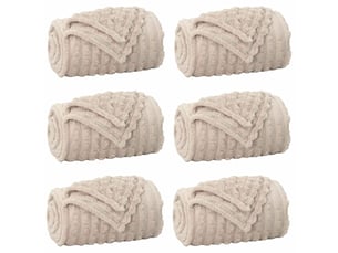 Couverture jetée de canapé 6 pcs beige 150x130 cm 2.85 kg polaire