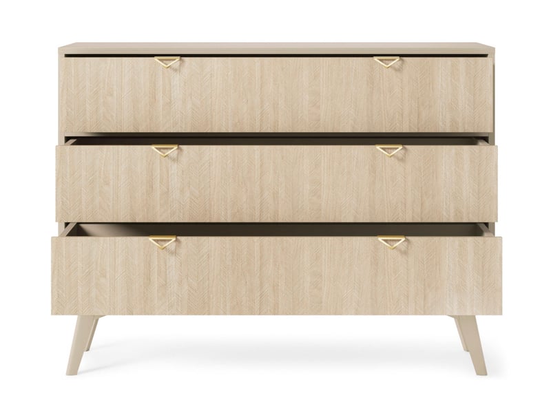 Commode museo 3 tiroirs - beige MUSEO - Conforama D