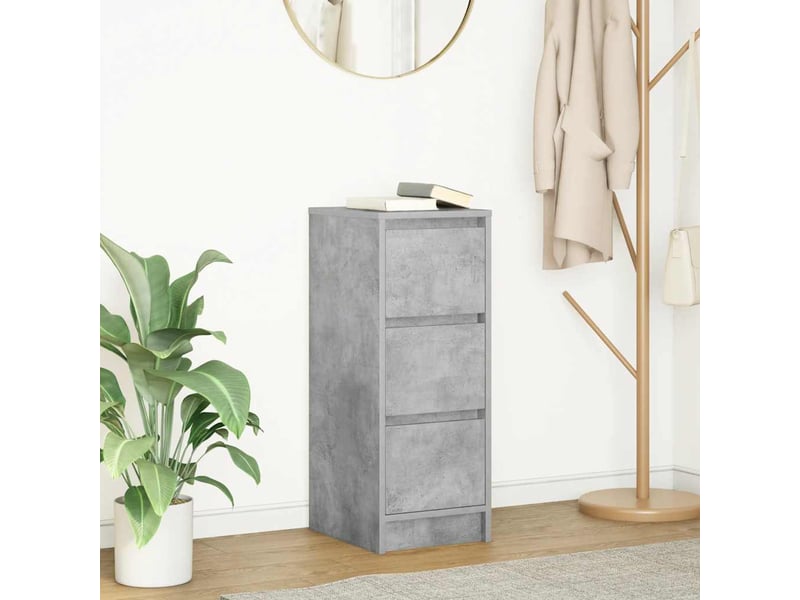  Buffet - bahut - meuble de rangement gris béton 29,5x34x76 cm bois d'ingénierie  - Conforama B