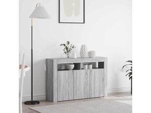 Buffet - bahut - meuble de rangement gris sonoma 116 x 30 x 75 cm bois d'ingénierie