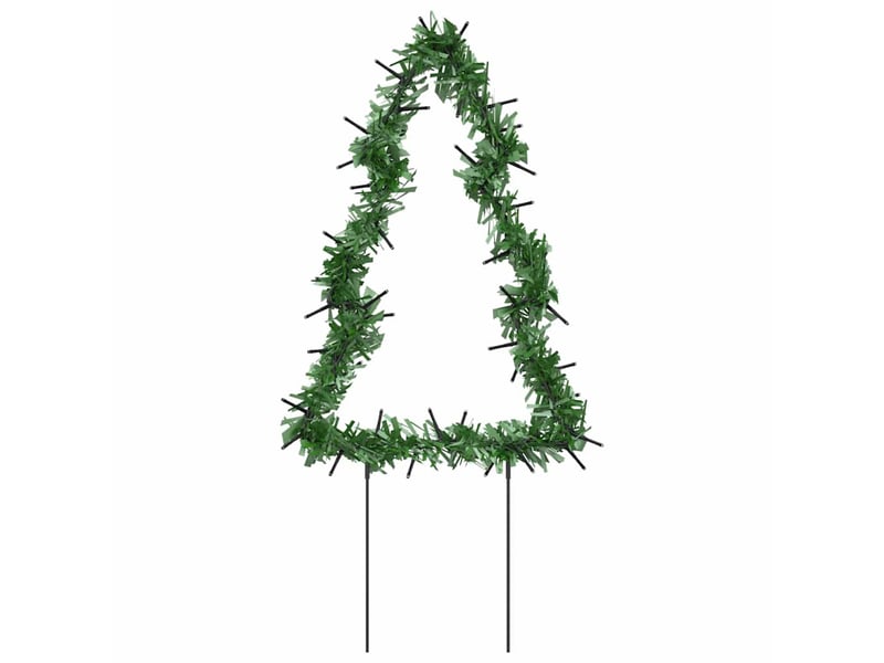  Décoration lumineuse arbre de noël piquets 3 pcs 50 led 30 cm  - Conforama C