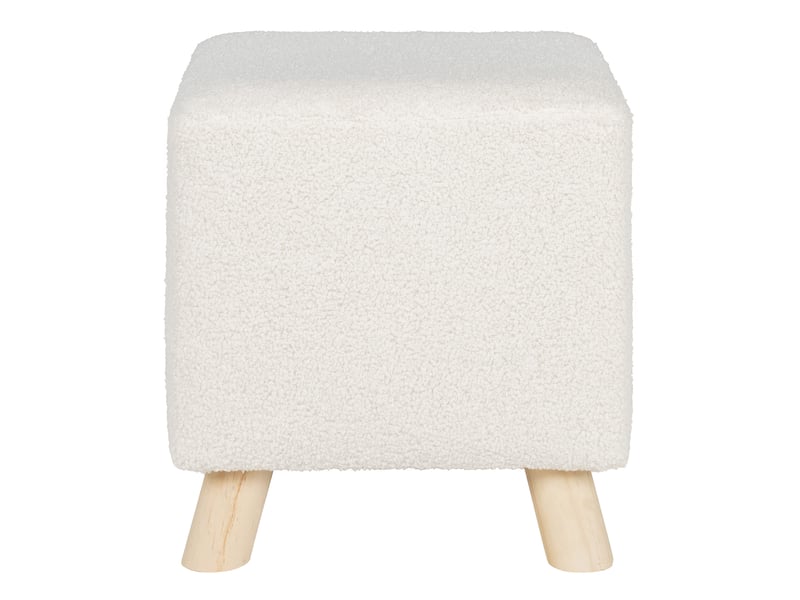 Pouf INAYA coloris blanc - Conforama A