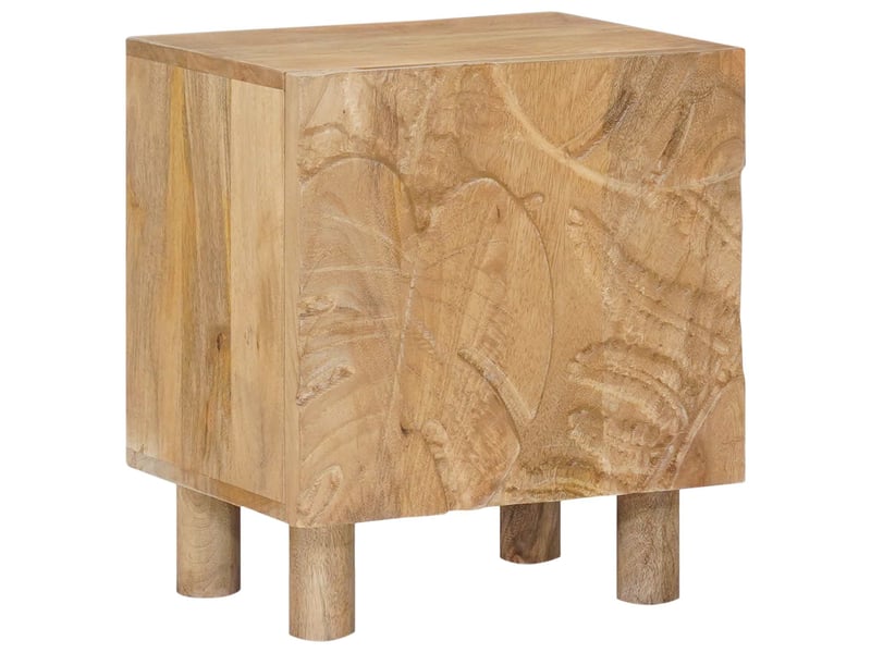  Table de chevet - cabinet de chevet - table de nuit faite main marron teck 40 x 30 x 45 cm  - Conforama C