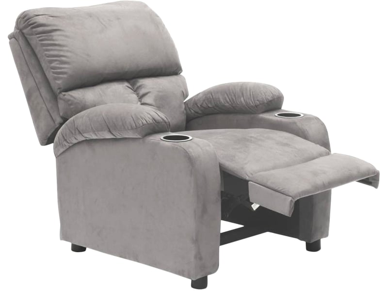 Fauteuil De Relaxation Manuel Athos – Repose-pieds Intégré, Microfibre Gris, Base Tournante, 110 Kg Max - 6