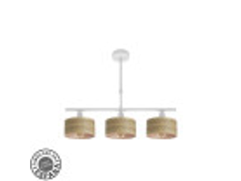  Lampe de plafond fabrilamp gilda blancbois clair 3 x e14 hauteur réglable 39-56 cm 55x14 cm 190353085 - Conforama B