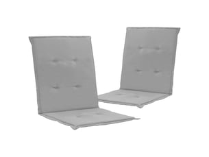 Lot de 2 coussins de chaise de jardin 100% polyester ris 100 x 50 x 3 cm dec021678