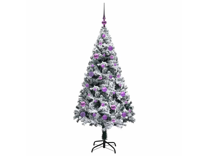  Sapin de noël artificiel, arbre de noël blanc 150 cm pvc, acier et plastique shl5646  - Conforama D