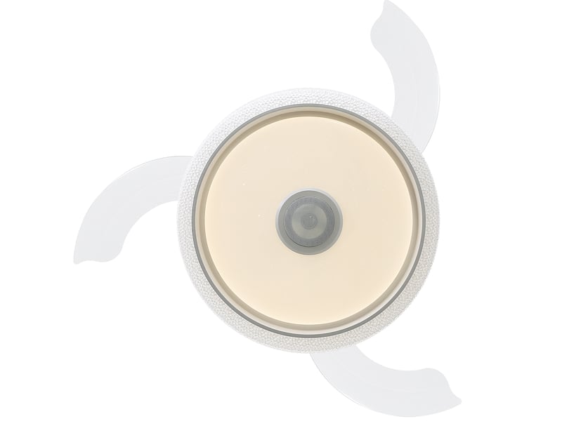  Ventilateur de plafond 42 pouces blanc avec led 32 w rgb, moteur dc réversible et télécommande intégrée  - Conforama D