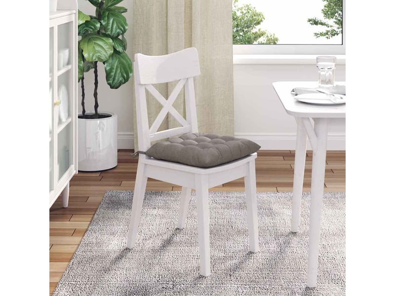  Lot de 4 coussins de siège, coussins décoratifs tissu taupe 40 x 40 x 6 cm cf60030  - Conforama D