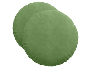 Lot de 2 coussins de siège, coussins décoratifs velours vert clair ø50 x 19 cm cf59916