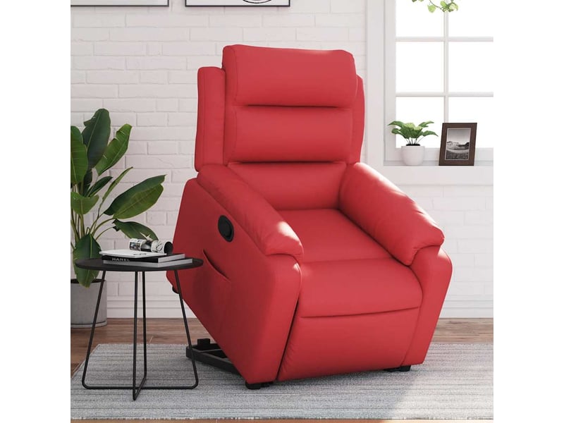  Fauteuil inclinable, fauteuil relax salon rouge similicuir shl24965  - Conforama B