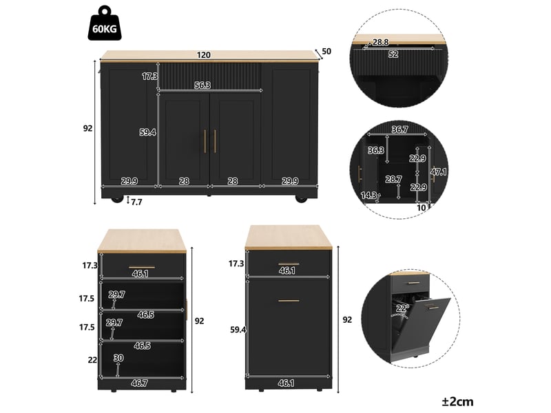  Desserte 2 portes 2 tiroirs coloris noir mdf desserte noir - Conforama C