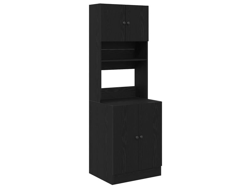 Buffet de cuisine, buffet haut chêne noir 60x50x180cm - Conforama B