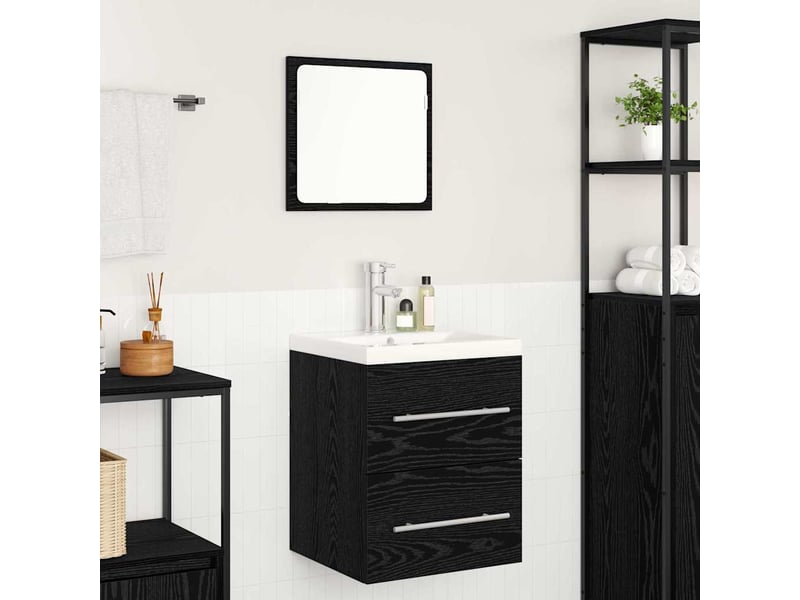 Meuble de lavabo de salle de bain, armoire de bain noir 42 x 39 x 52 cm cf65555  - Conforama D