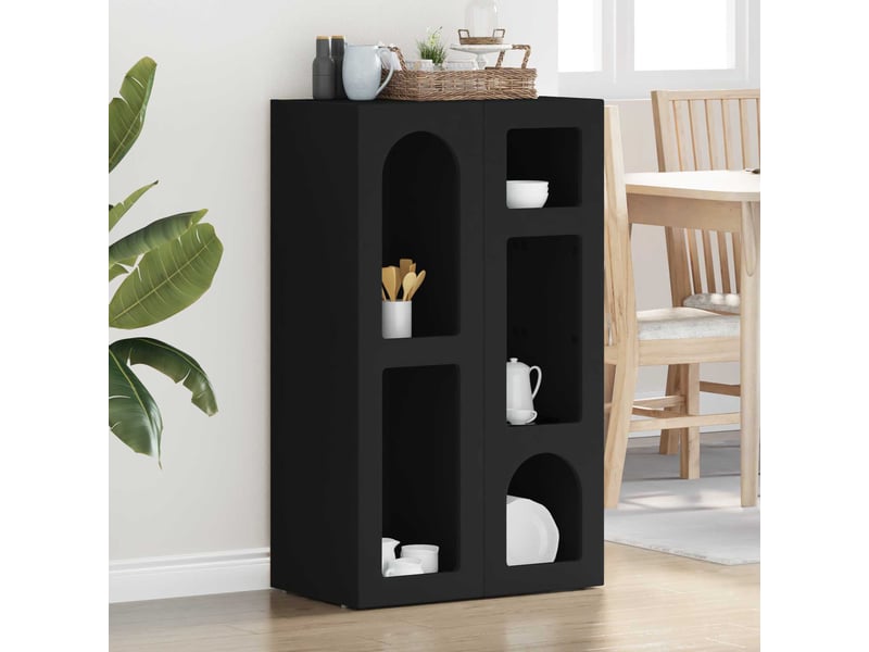  Buffet - bahut - meuble de rangement elst noir 59 x 35 x 100,5 cm bois d'ingénierie  - Conforama B
