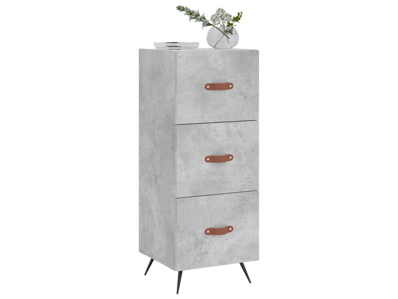  Buffet - bahut - meuble de rangement gris béton 34,5x34x90 cm bois d'ingénierie  - Conforama C