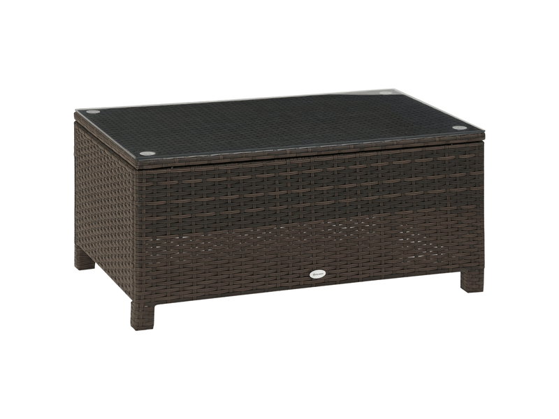  Table basse de jardin métal marron 85x50x39cm  - Conforama B