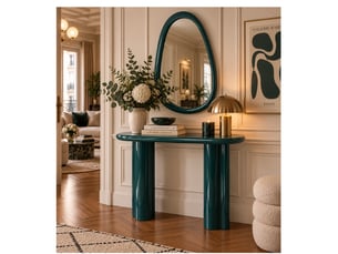 Console 0 tiroir(s)  coloris bleu <strong>JLC KREATION</strong> <strong></strong> - longueur 120 cm - 120 cm