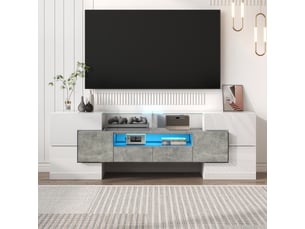 Meuble tv coloris blanc 145 cm <strong>OXEZA</strong> <strong></strong>