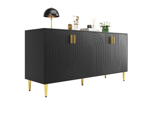 Buffet 4 porte(s)  2 tiroir(s)   - 152 cm coloris noir 