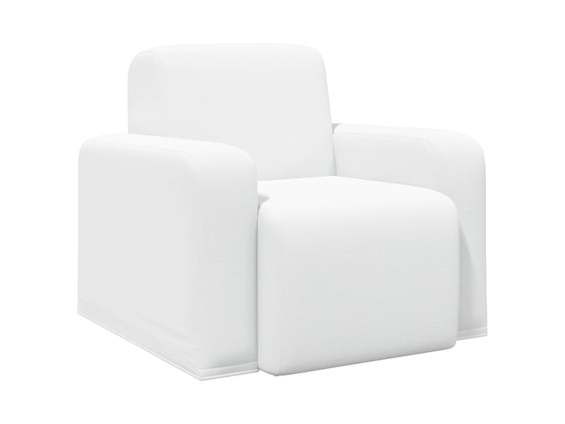  Vidaxl fauteuil blanc tissu  - Conforama D