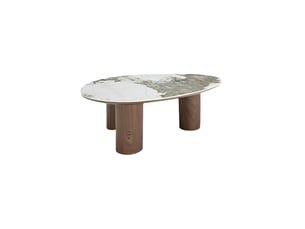 Table basse forme atypique coloris bois clair <strong>MEUBLORAMA</strong> <strong></strong> - 80 cmx110 cm