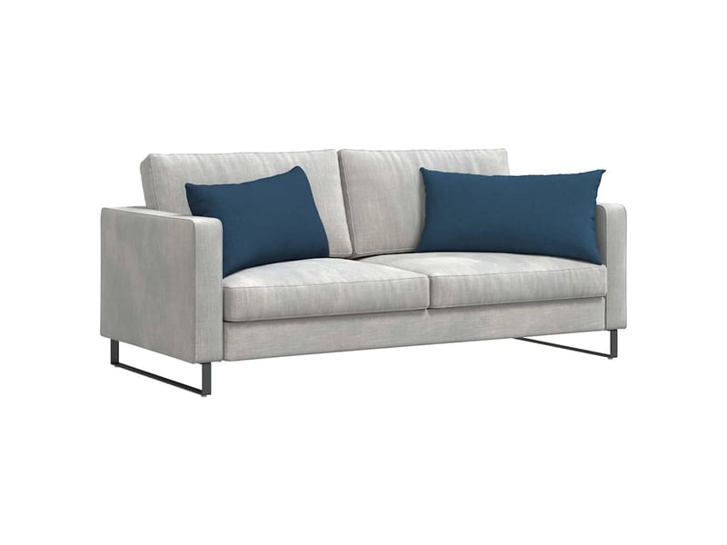  Lot de 2 coussins de canapé, coussins décoratifs tissu bleu 80 x 40 cm cf58781  - Conforama C