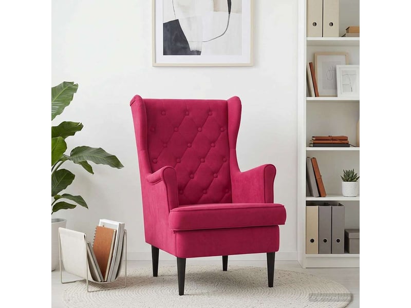  Vidaxl fauteuil bordeaux velours  - Conforama B