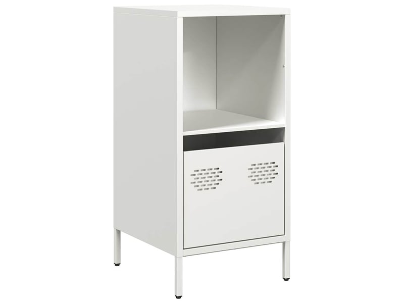  Buffet - bahut - meuble de rangement blanc 35x39x73,5 cm acier laminé à froid  - Conforama A