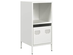 Buffet - bahut - meuble de rangement blanc 35x39x73,5 cm acier laminé à froid