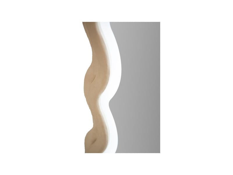  Miroir mural led ondulé velluto 160cm crème  - Conforama C