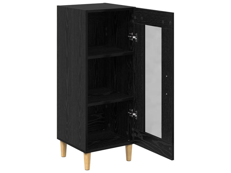  Buffet - bahut - meuble de rangement chêne noir 34,5 x 32,5 x 90 cm bois d'ingénierie  - Conforama E