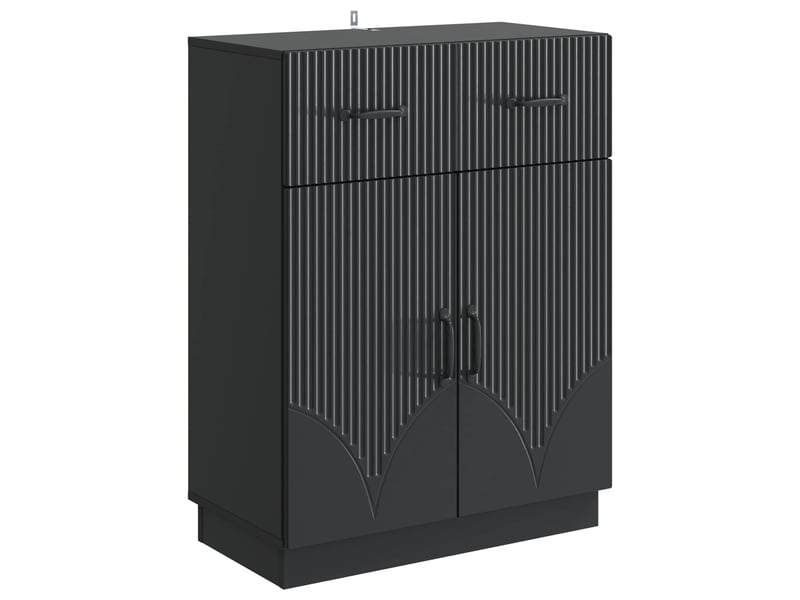 Buffet - bahut - meuble de rangement avec tiroir noir 66 x 34,5 x 87 cm bois d'ingénierie  - Conforama A