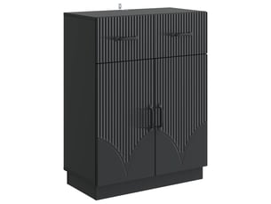 Buffet - bahut - meuble de rangement avec tiroir noir 66 x 34,5 x 87 cm bois d'ingénierie