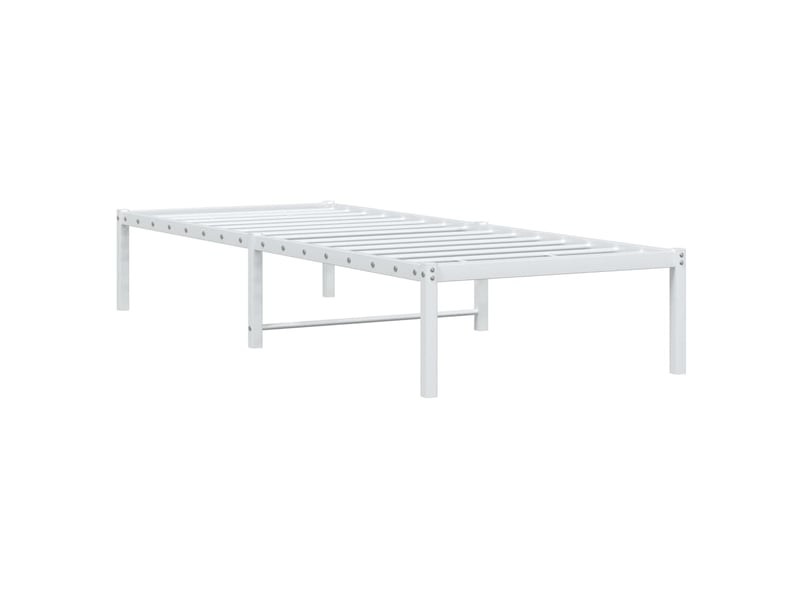  Lit simple- lit adulte -  cadre de lit métal blanc 80x200 cm  - Conforama C