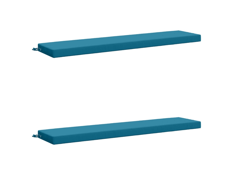  Lot de 2 coussins de banc, coussins d'assise soest 100 % polyester bleu clair cf57087  - Conforama A