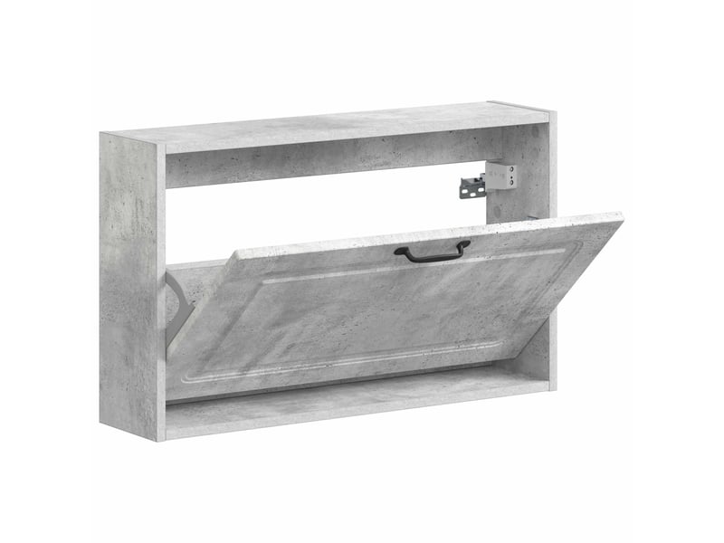  Meuble à chaussures mural, armoire à chaussures utrecht 71x17x43 cm gris béton  - Conforama C