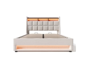 Lit coffre 140x200 cm TCQPZ   coloris beige