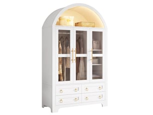 Vitrine coloris blanc - 110 cmx186 cm