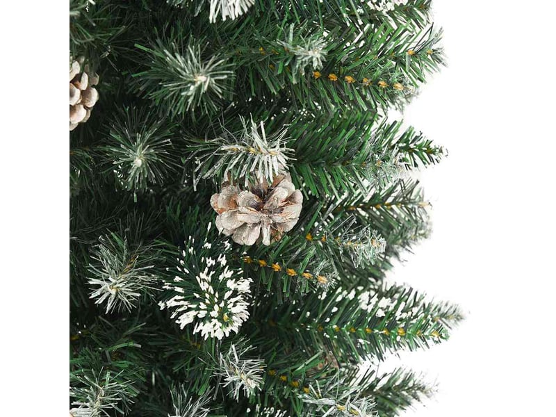  Sapin de noël artificiel, arbre de noël mince avec support 210 cm pvc  - Conforama D
