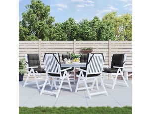 Lot de 6 coussins d'extérieur, coussins de chaise noir 100 x 50 x 7 cm cf56437
