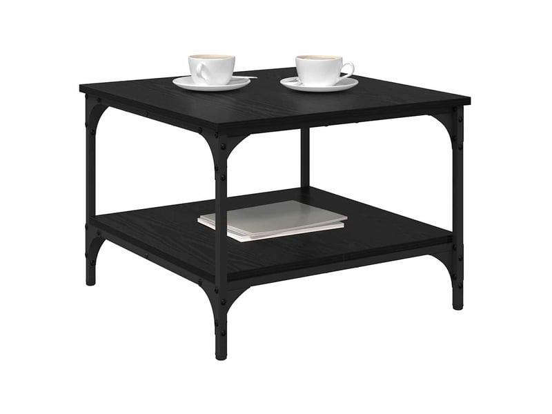 Table de chevet - table basse chêne noir 55 x 55 x 40 cm bois d'ingénierie - Conforama B