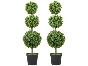 Plantes artificielles en pot, feuilles en plastique, terreau floqué, vert
