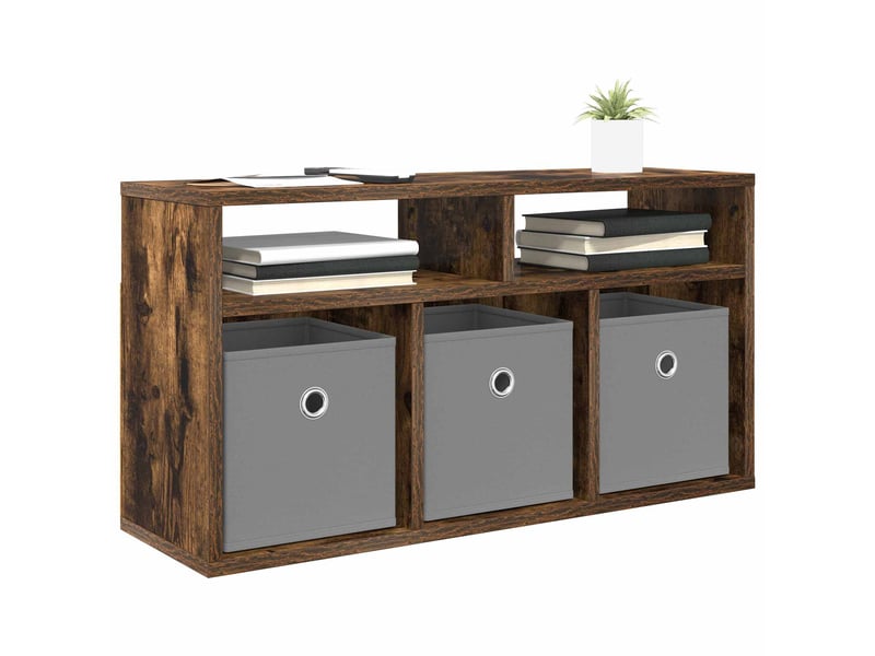 Armoire de rangement bureau avec tiroir chêne fumé 72x22,5x38 cm - Conforama C