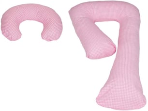 Ensemble coussins prepost natal usages multiples confortable rose à carreaux