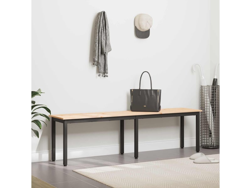  Banc d'entrée, banc d'intérieur naturel 160x35x45 cm bois de pin massif  - Conforama D